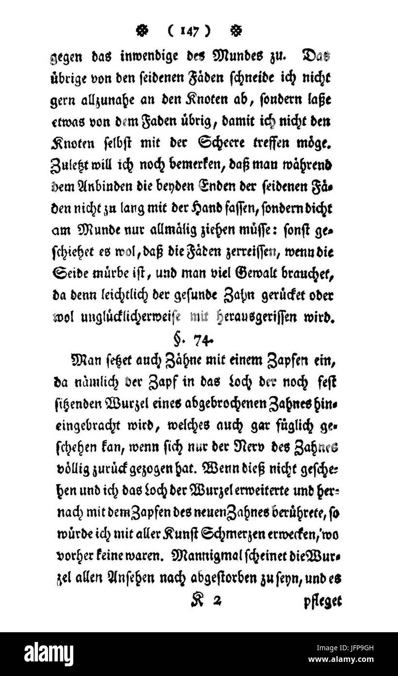Abhandlung von den Zähnen (Pfaff) 180 Foto Stock