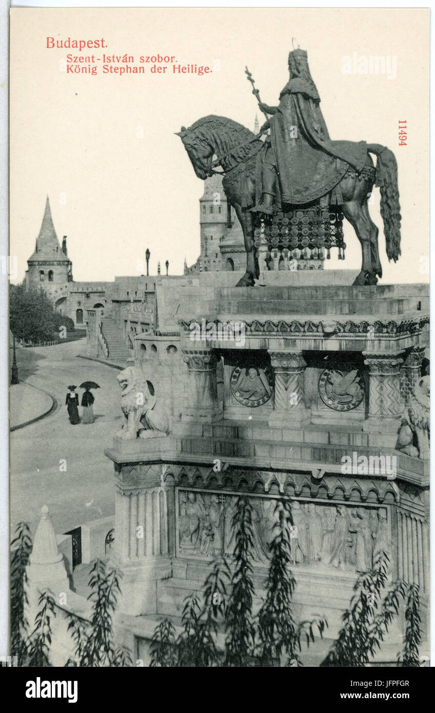 11494-Budapest-1910-König Stephan der Heilige-Brück & Sohn Kunstverlag Foto Stock