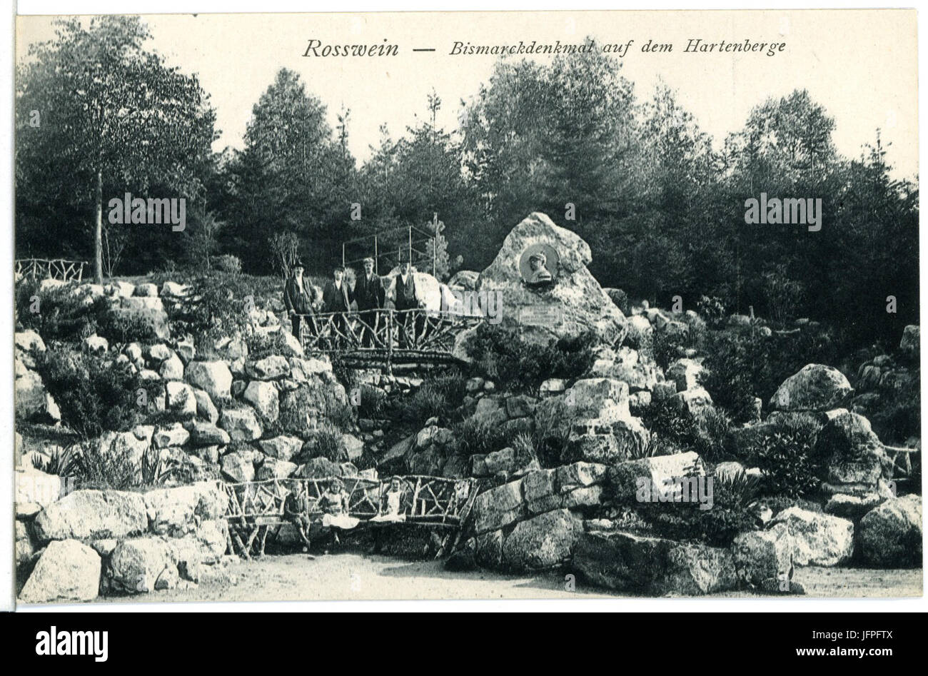 11677-Roßwein-1910-Bismarckdenkmal auf dem Hartenberge-Brück & Sohn Kunstverlag Foto Stock