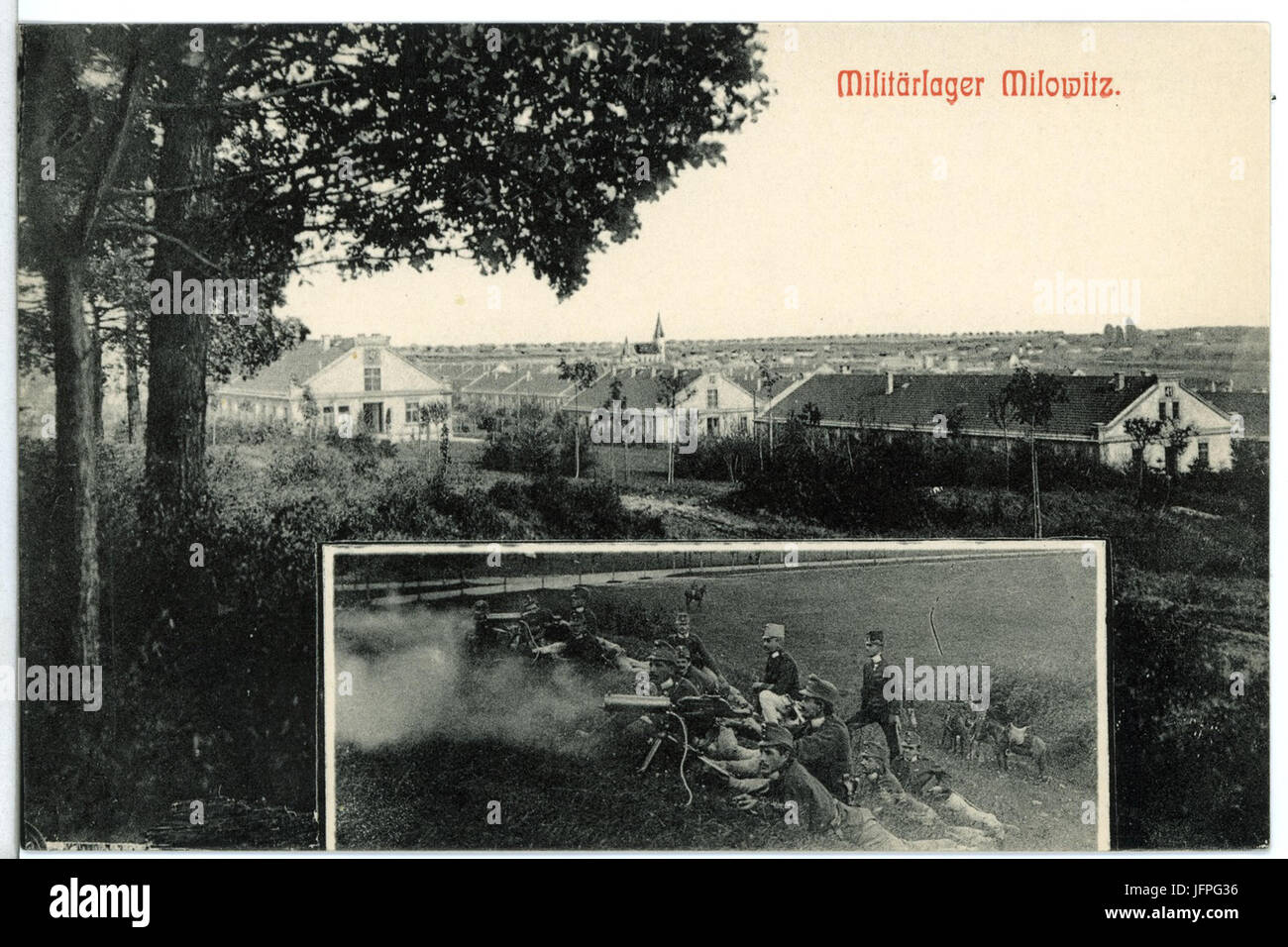 11820-Milowitz-1910-Militärlager-Brück & Sohn Kunstverlag Foto Stock