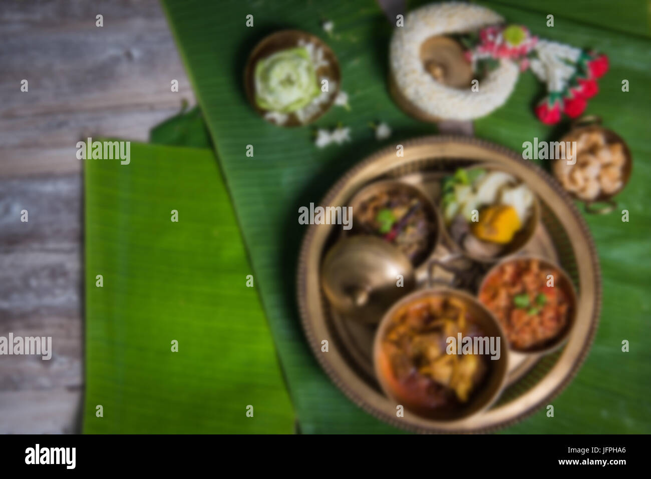Sfondo sfocato stile Lanna della Tailandia del Nord,alimentare thailandia asia. Foto Stock