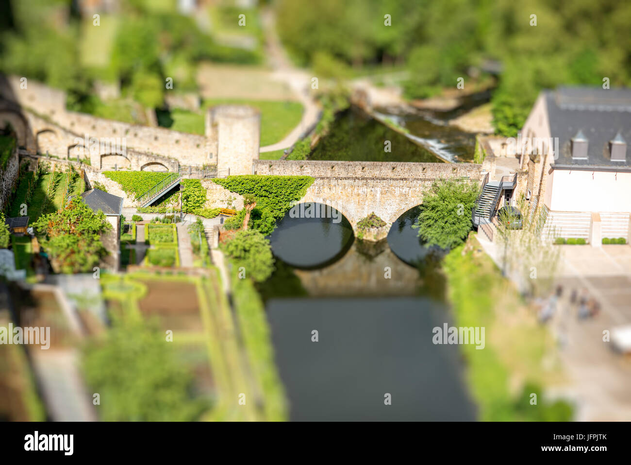 Il centro storico della città di Lussemburgo Foto Stock