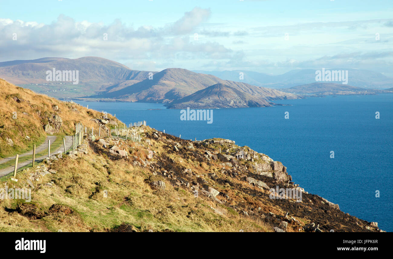 La via alla testa del bolo, Iveragh Peninsula, Co Kerry Foto Stock