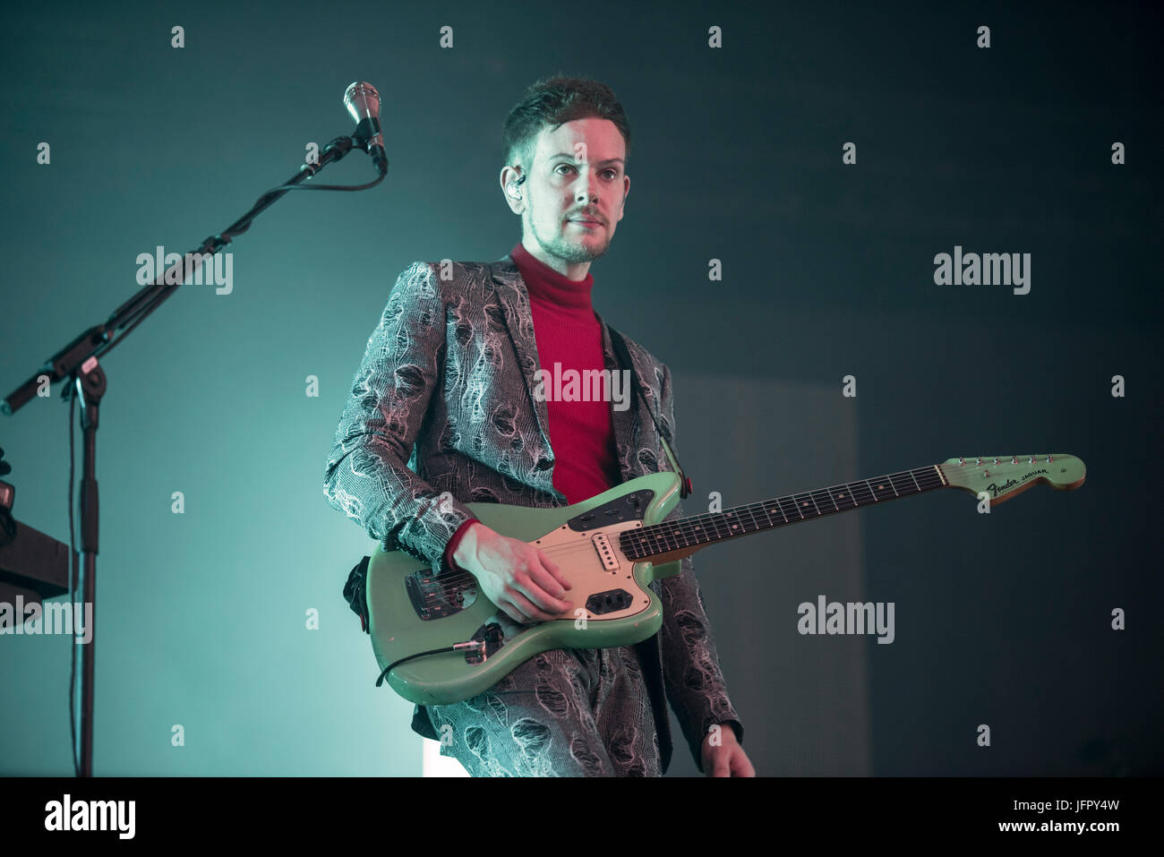 Heaton Park, Manchester, Regno Unito. 11 giugno, 2017. Il 1975 esibirsi dal vivo sul palco principale al Parklife Festival 2017 Foto Stock