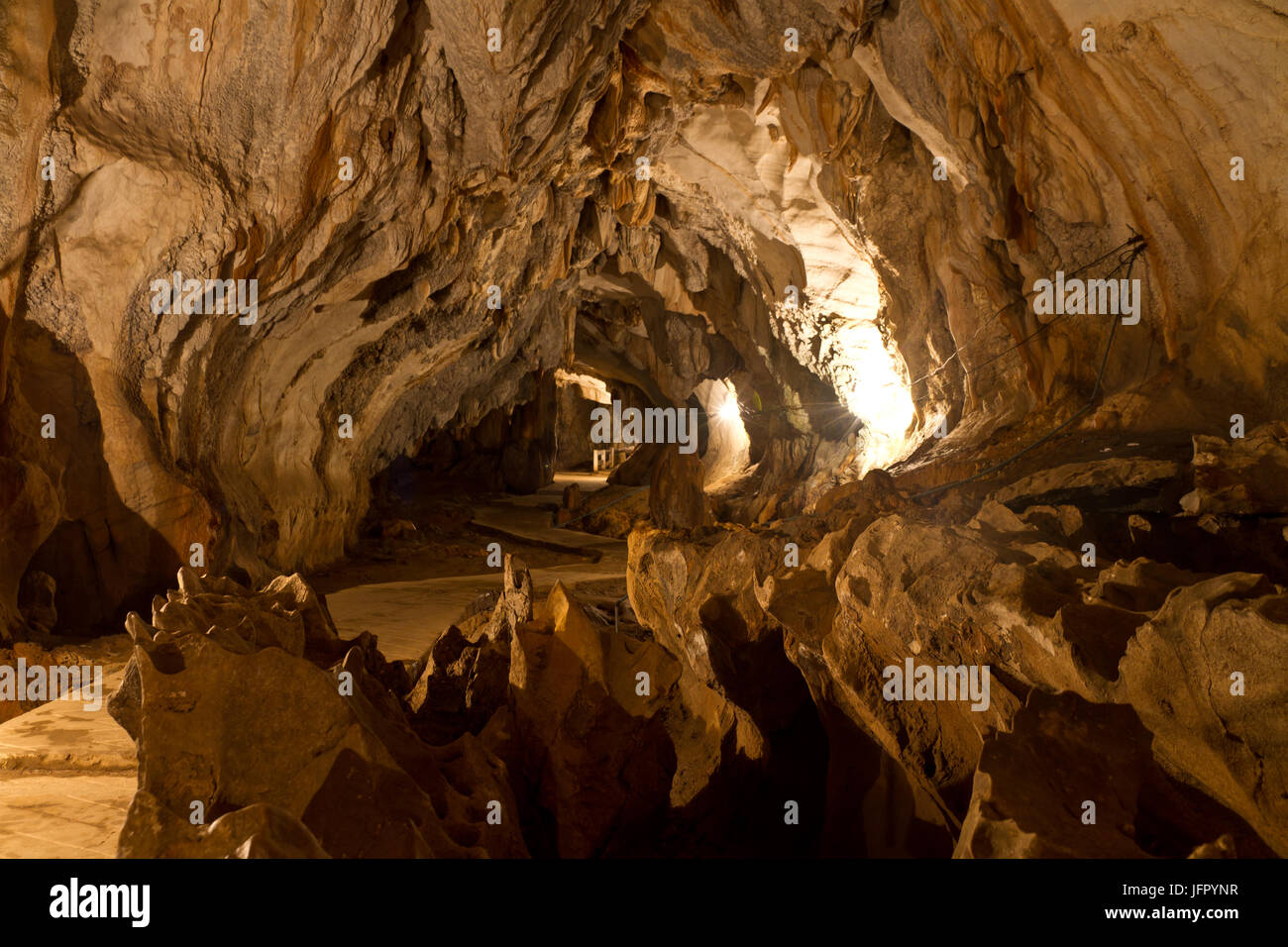 Jung in una caverna nel vangvieng,Tham Jang Foto Stock