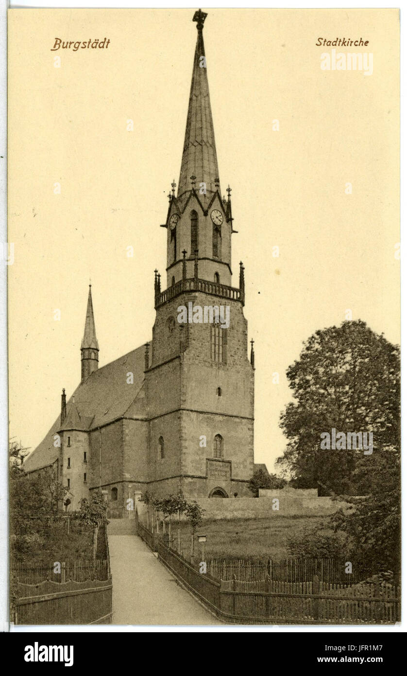 12325-Burgstädt-1910-Stadtkirche-Brück & Sohn Kunstverlag Foto Stock