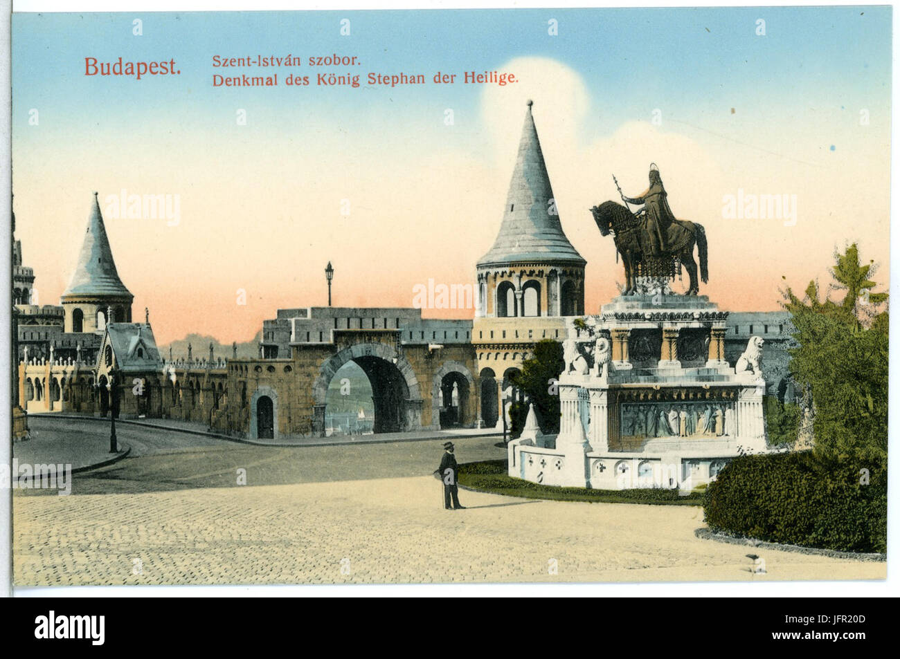 12491-Budapest-1911-Denkmal König Stephan der Heilige-Brück & Sohn Kunstverlag Foto Stock