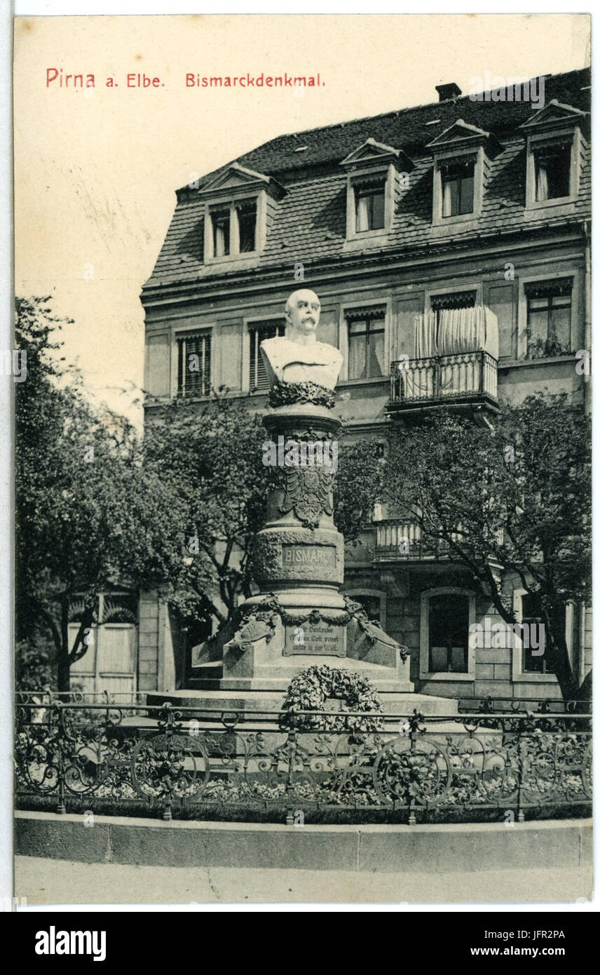 12967-Pirna-1911-Bismarck - Denkmal-Brück & Sohn Kunstverlag Foto Stock