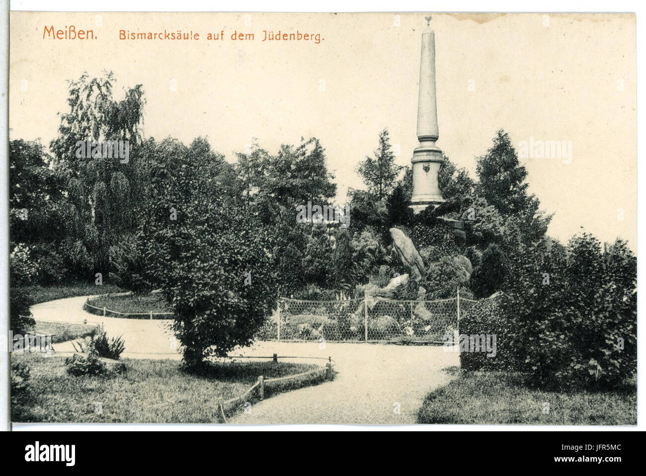 14846-Meißen-1912-Bismarcksäule auf dem Jüdenberg-Brück & Sohn Kunstverlag Foto Stock