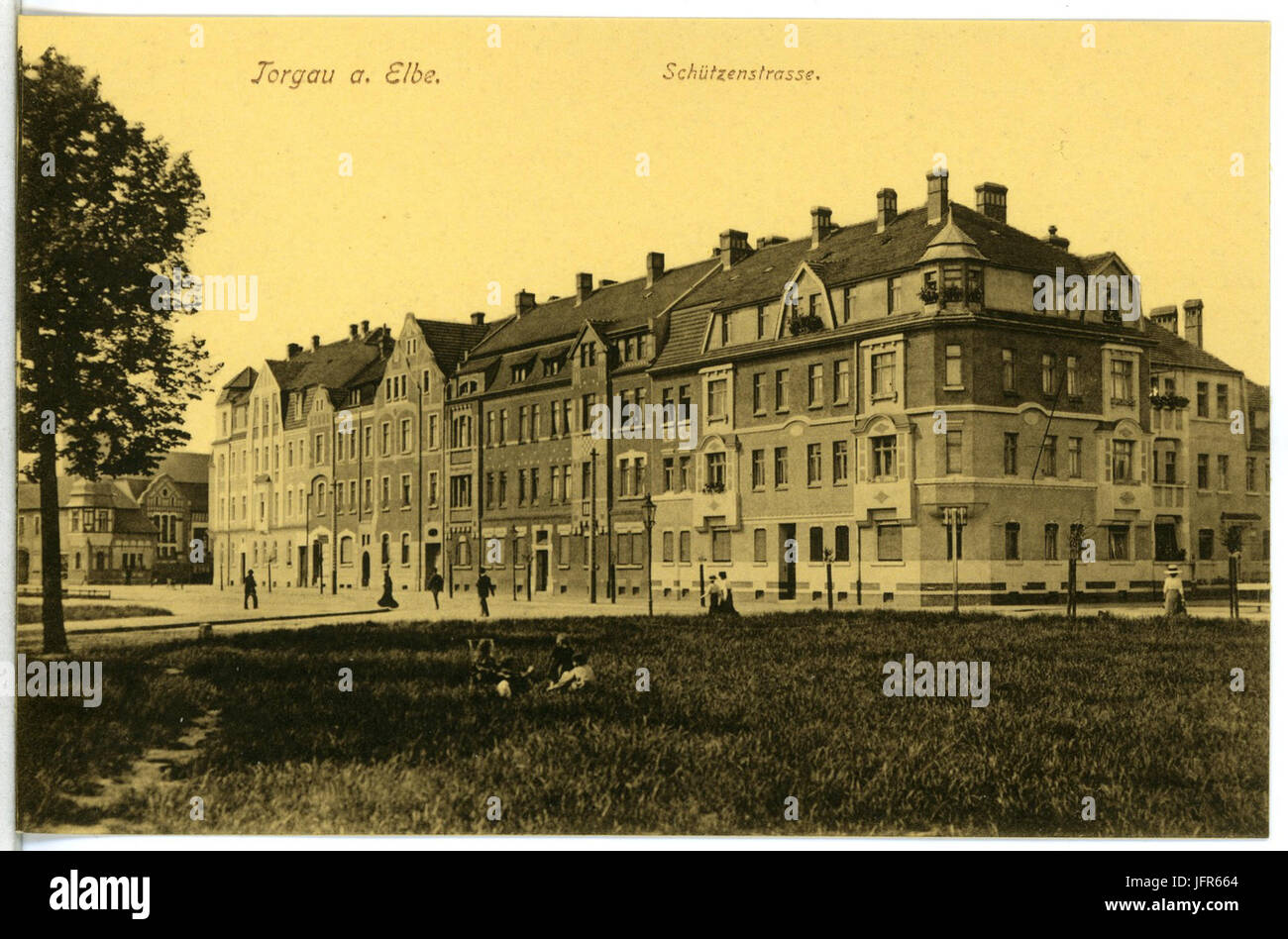 15187-Torgau-1912-Schützenstraße-Brück & Sohn Kunstverlag Foto Stock