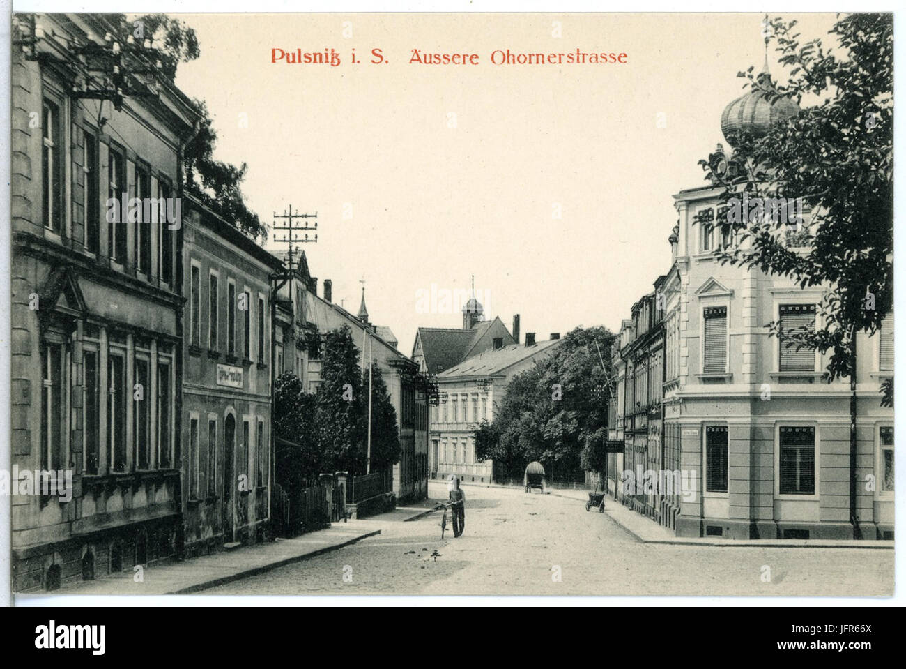 15207-Pulsnitz-1912-Äußere Ohornerstraße-Brück & Sohn Kunstverlag Foto Stock