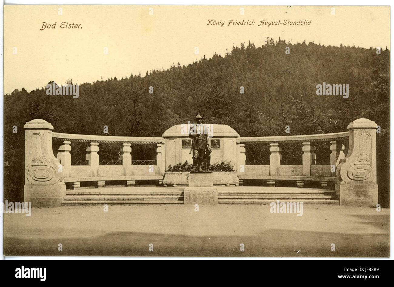 16936-Bad Elster-1913-König - Friedrich-August-Denkmal-Brück & Sohn Kunstverlag Foto Stock