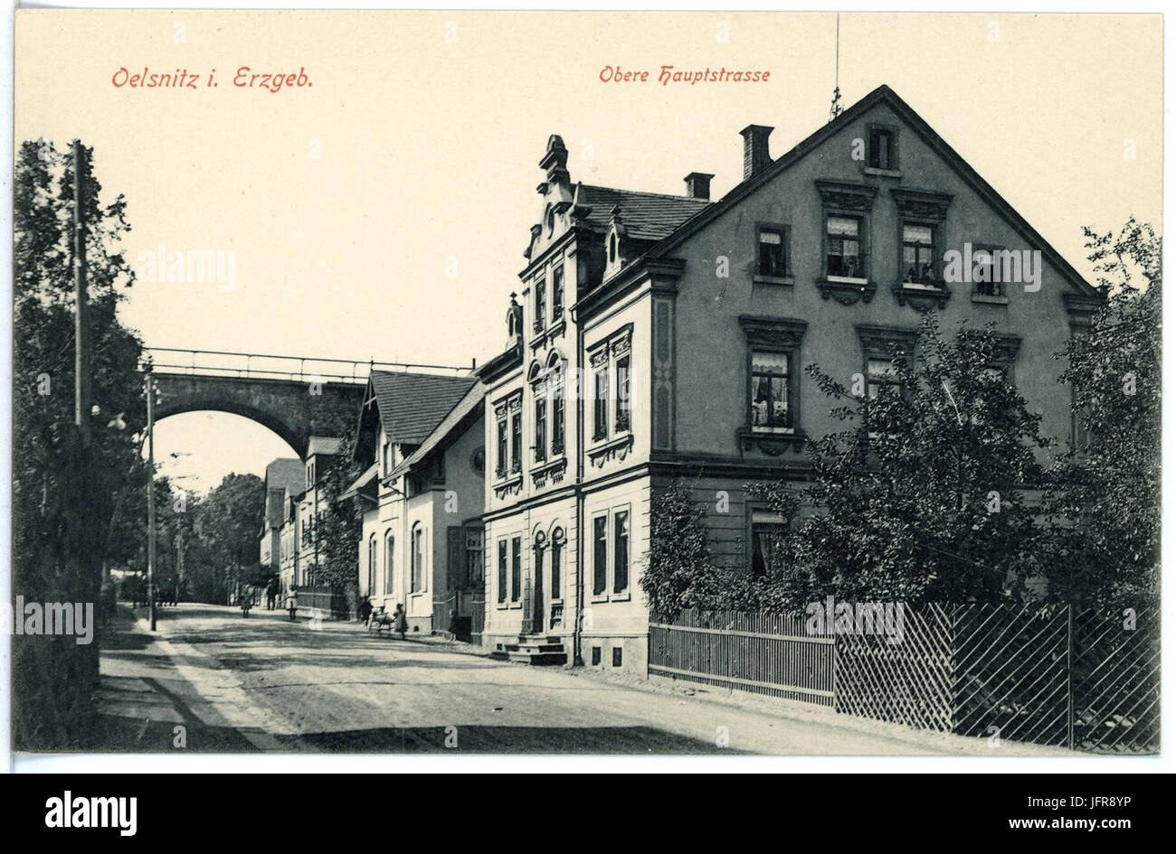 17038-Oelsnitz-1913-Obere Hauptstraße-Brück & Sohn Kunstverlag Foto Stock