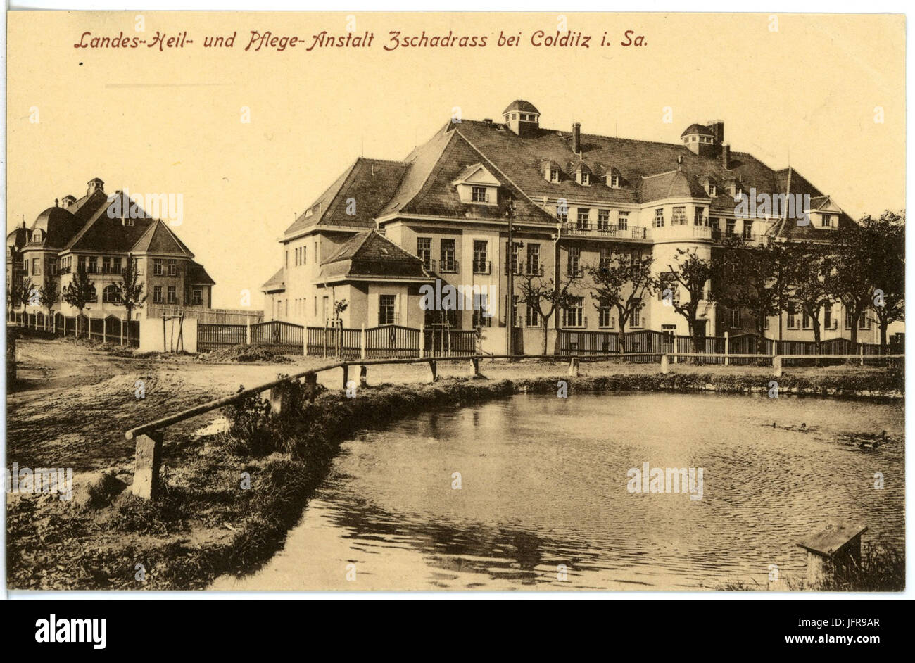 17296-Zschadraß-1914-Landes-Heil- und Pflege-Anstalt-Brück & Sohn Kunstverlag Foto Stock