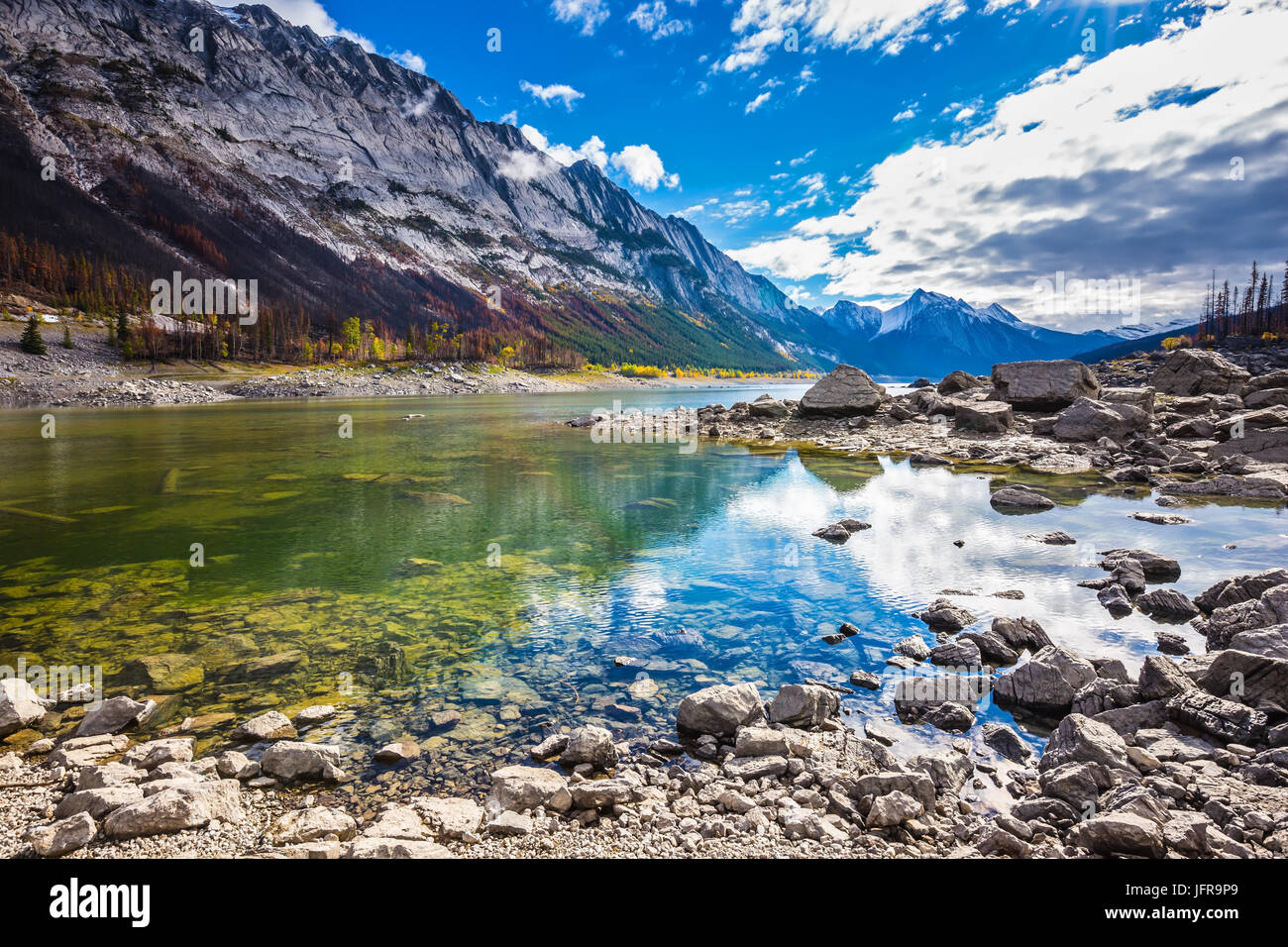 Medicina Beneaped Lago in autunno Foto Stock