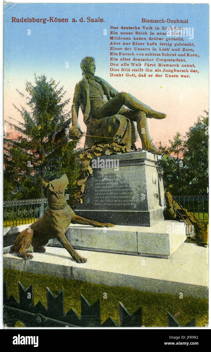 17586-Rudelsburg-1914-Bismarckdenkmal-Brück & Sohn Kunstverlag Foto Stock