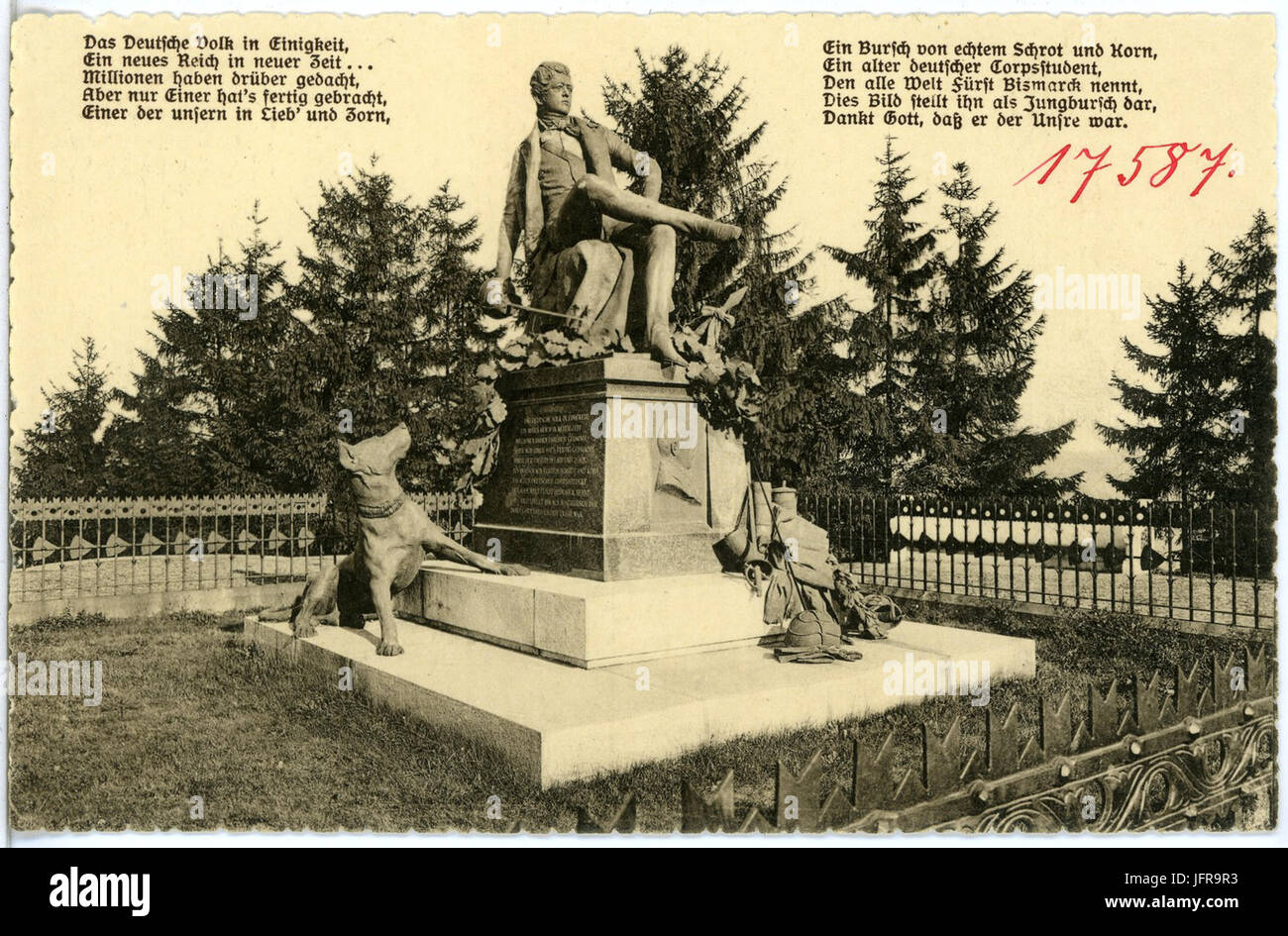 17587-Rudelsburg-1914-Bismarckdenkmal-Brück & Sohn Kunstverlag Foto Stock