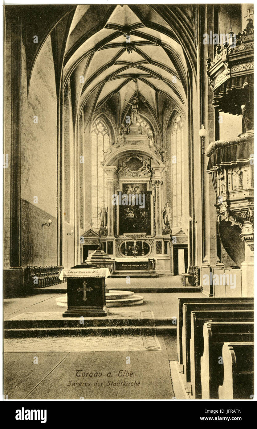 18245-Torgau-1914-Stadtkirche - Inneres-Brück & Sohn Kunstverlag Foto Stock