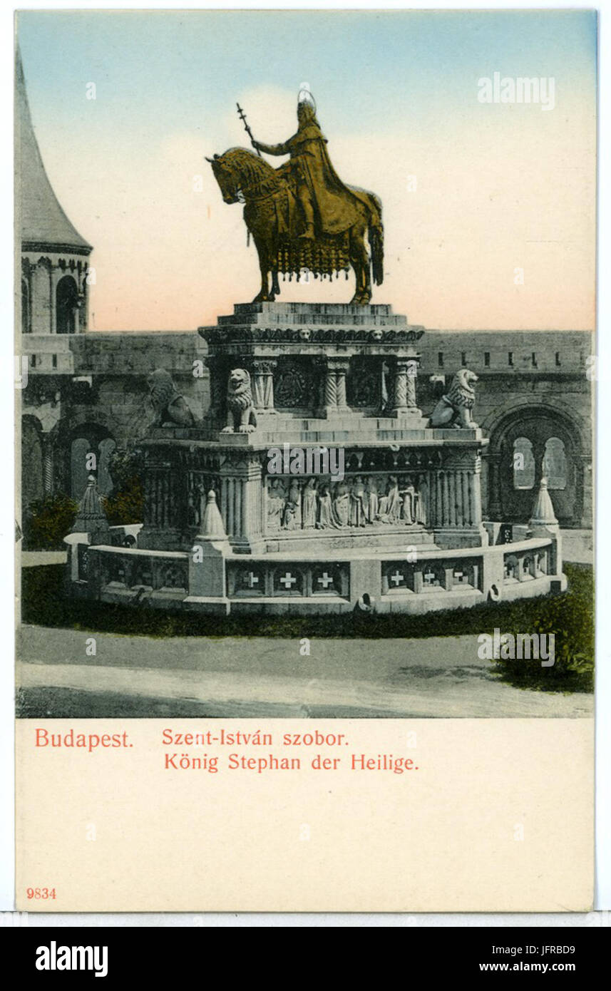 09834-Budapest-1908-König Stephan der Heilige-Brück & Sohn Kunstverlag Foto Stock
