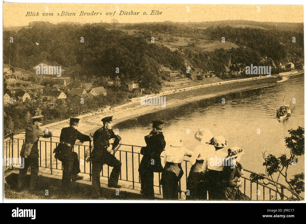 18955-Diesbar-1915-Blick vom Bösen Bruder Auf Diesbar-Brück & Sohn Kunstverlag Foto Stock