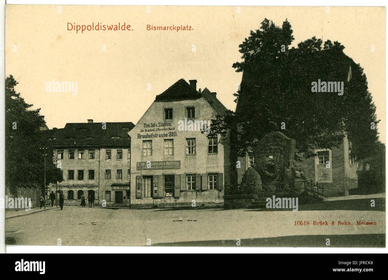 10518-Dippoldiswalde-1908-Bismarck - Platz-Brück & Sohn Kunstverlag Foto Stock