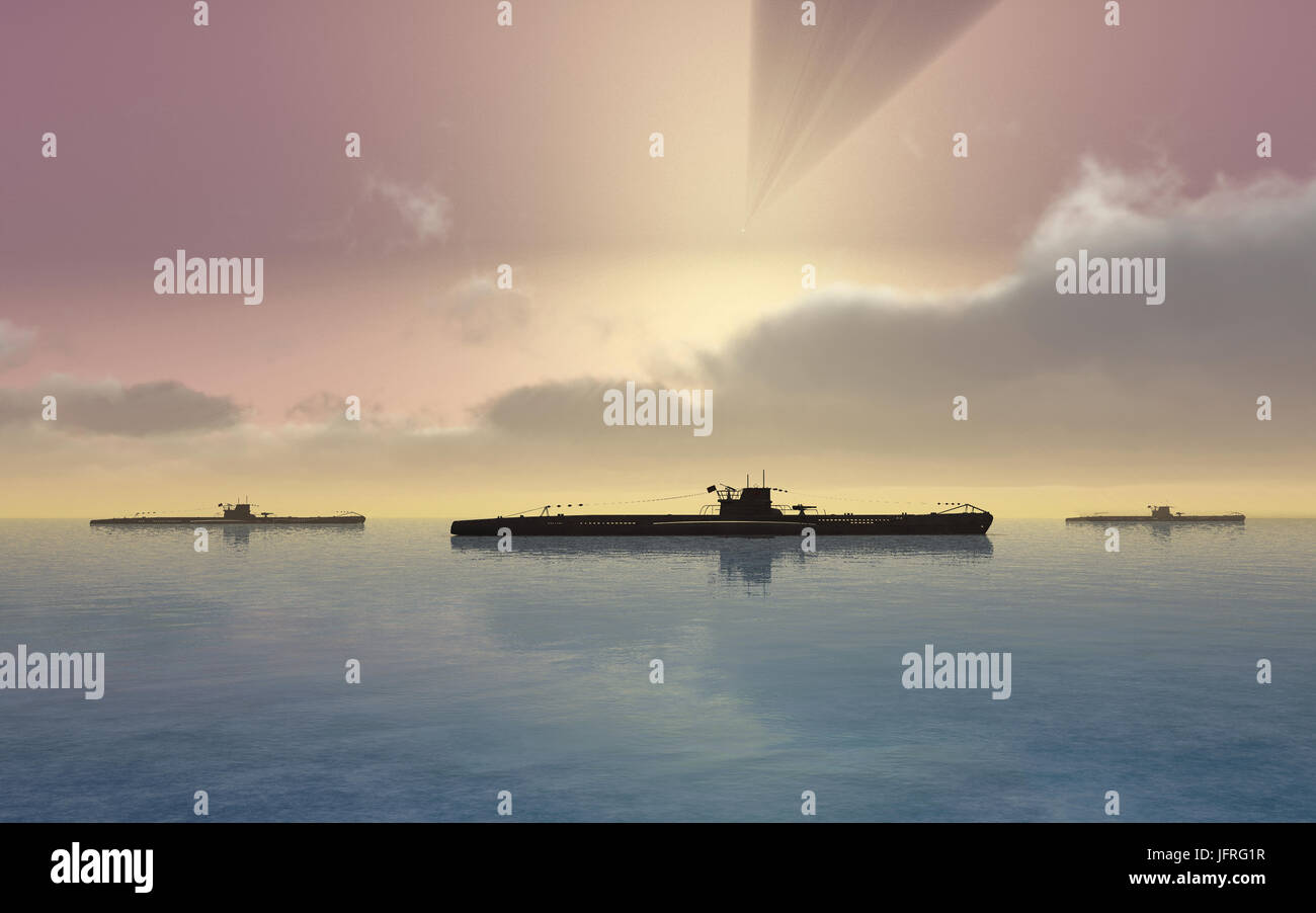 Germania nazista U-Boat. Foto Stock
