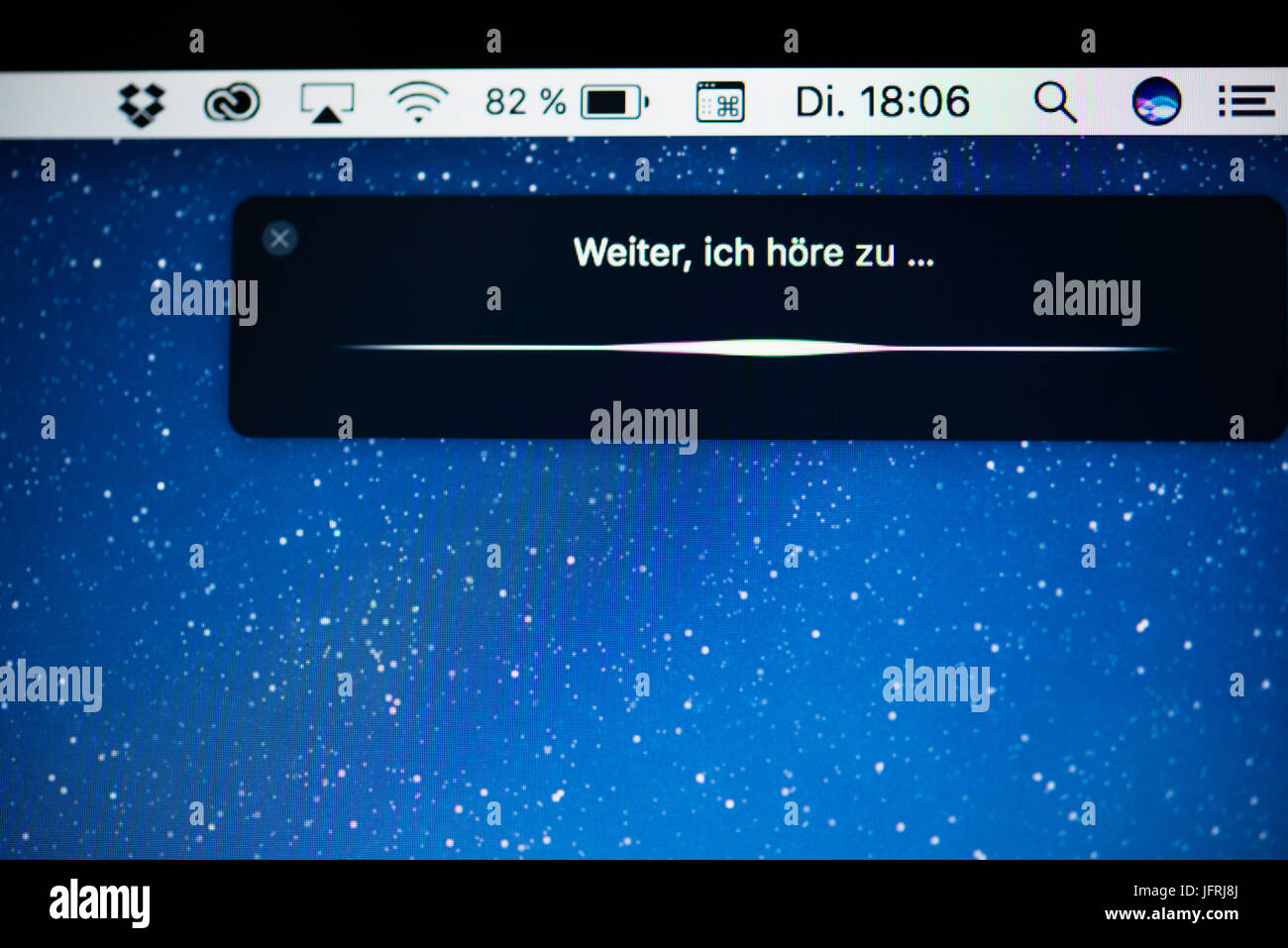 Siri, Apple intelligente dell'assistente personale, screenshot, dettaglio Foto Stock