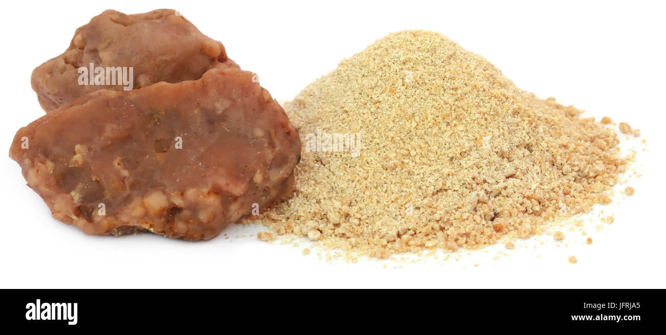 La ferula assafoetida o hing spezie del subcontinente indiano Foto Stock