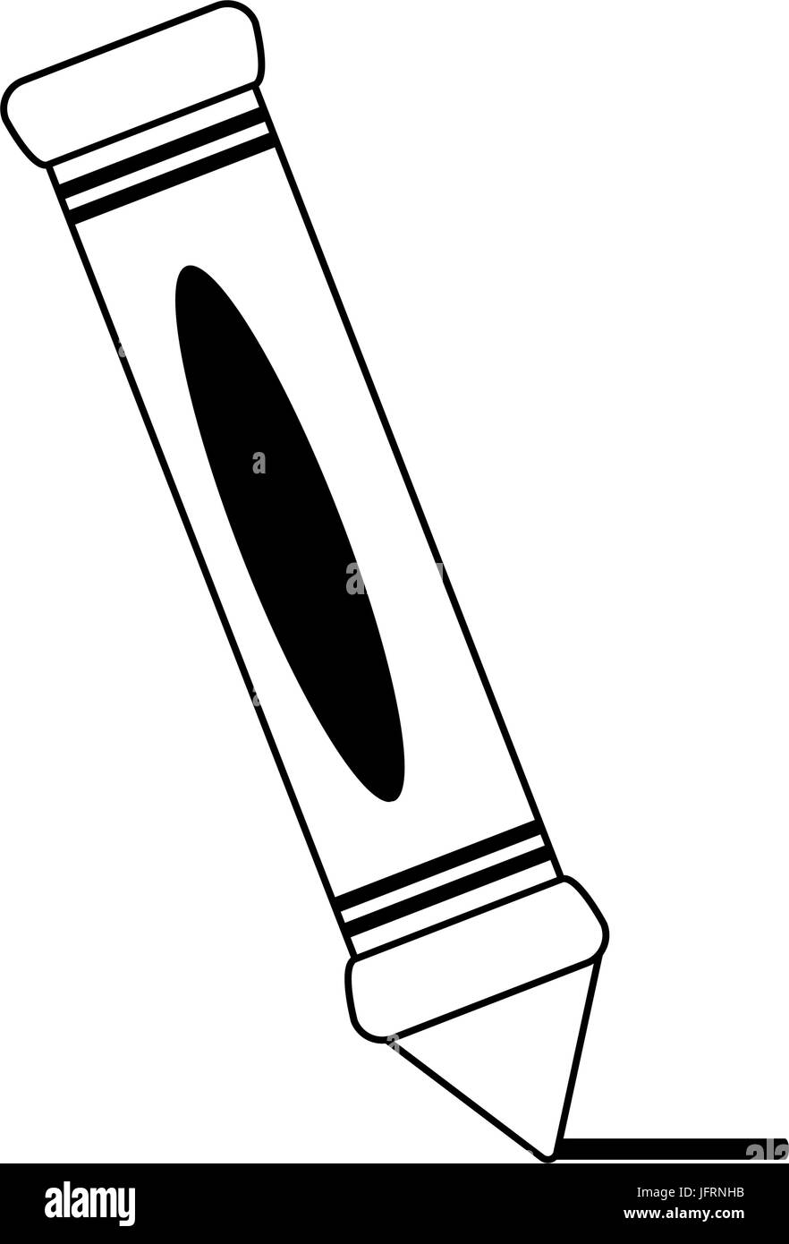 Crayon alimentazione scuola immagine dell'icona Illustrazione Vettoriale