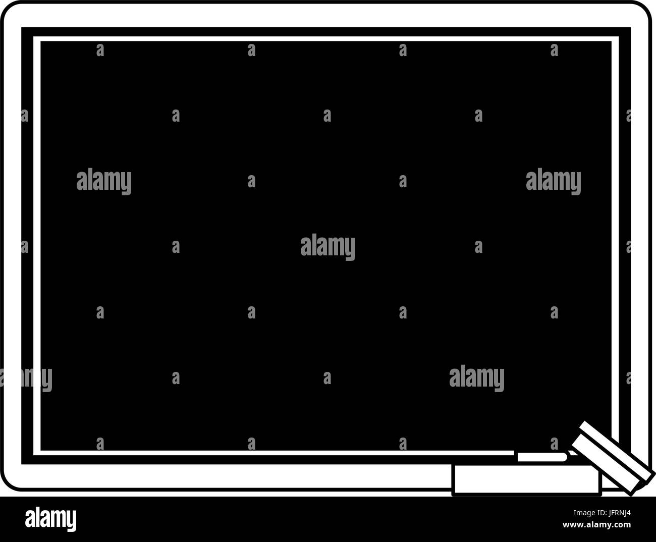 Chalk board con scuola di approvvigionamento icon image Illustrazione Vettoriale