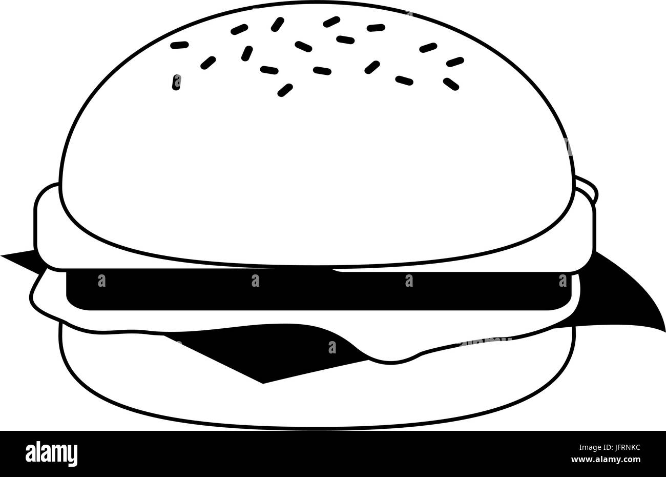 Hamburger fast food immagine icona Illustrazione Vettoriale