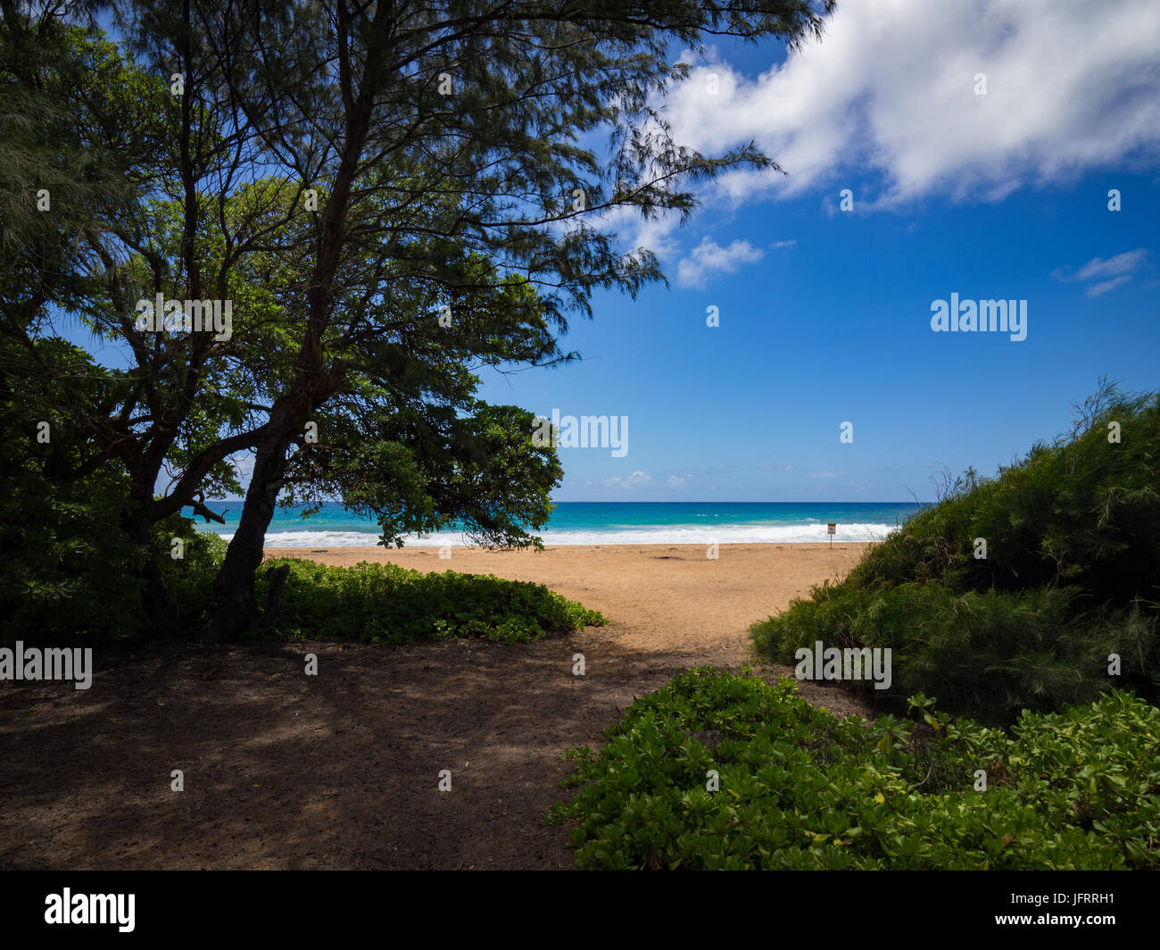 Kealia Beach, Kapaa, Kauai, Hawaii, STATI UNITI D'AMERICA Foto Stock