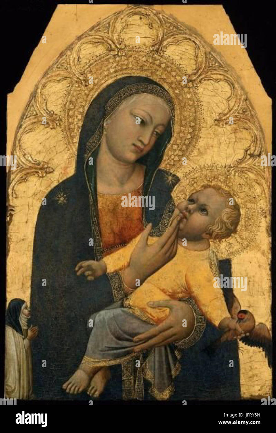 Madonna e Bambino tempera su pannello dipinto di Antonio Veneziano c. 1380 Museo delle Belle Arti di Boston Foto Stock
