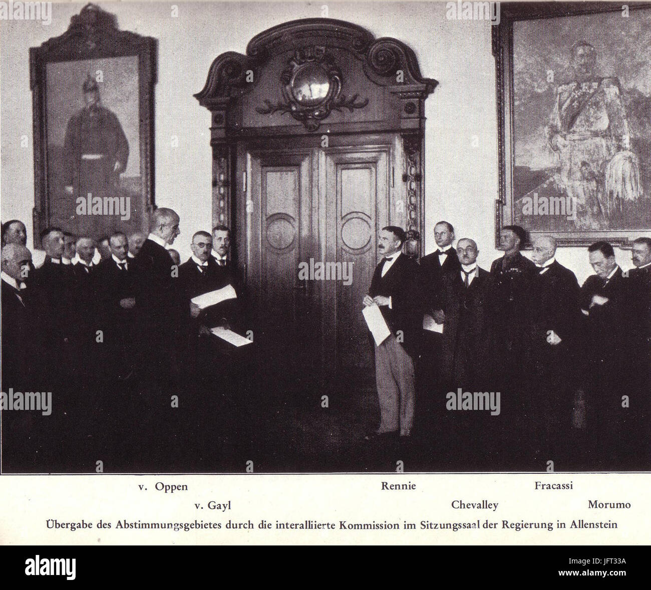 Übergabe des Abstimmungsgebietes Foto Stock