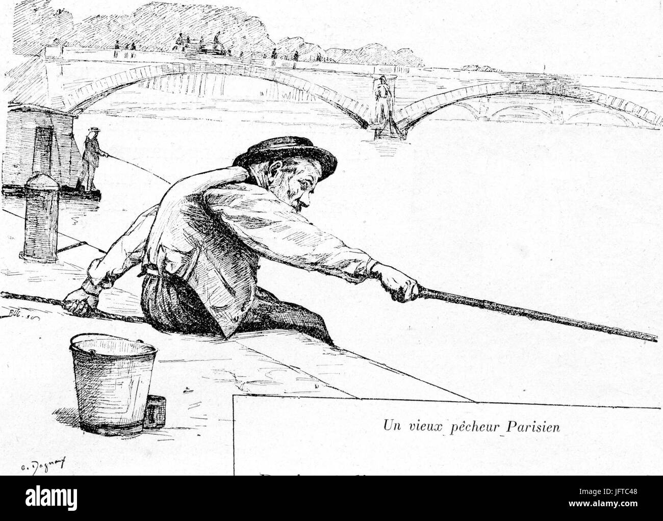 2. Nazioni Unite vieux pơAAcheur Parisien, dessin d'A. Dagnaux (Paris en plein air, BUC, 1897) Foto Stock