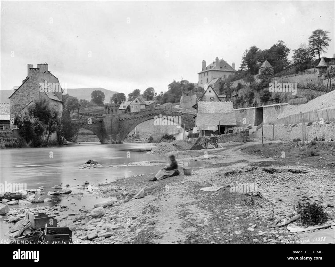 05-Pont Notre-dame sur le molte à Mende 28Alfred-Nicolas Normand 188829 Foto Stock