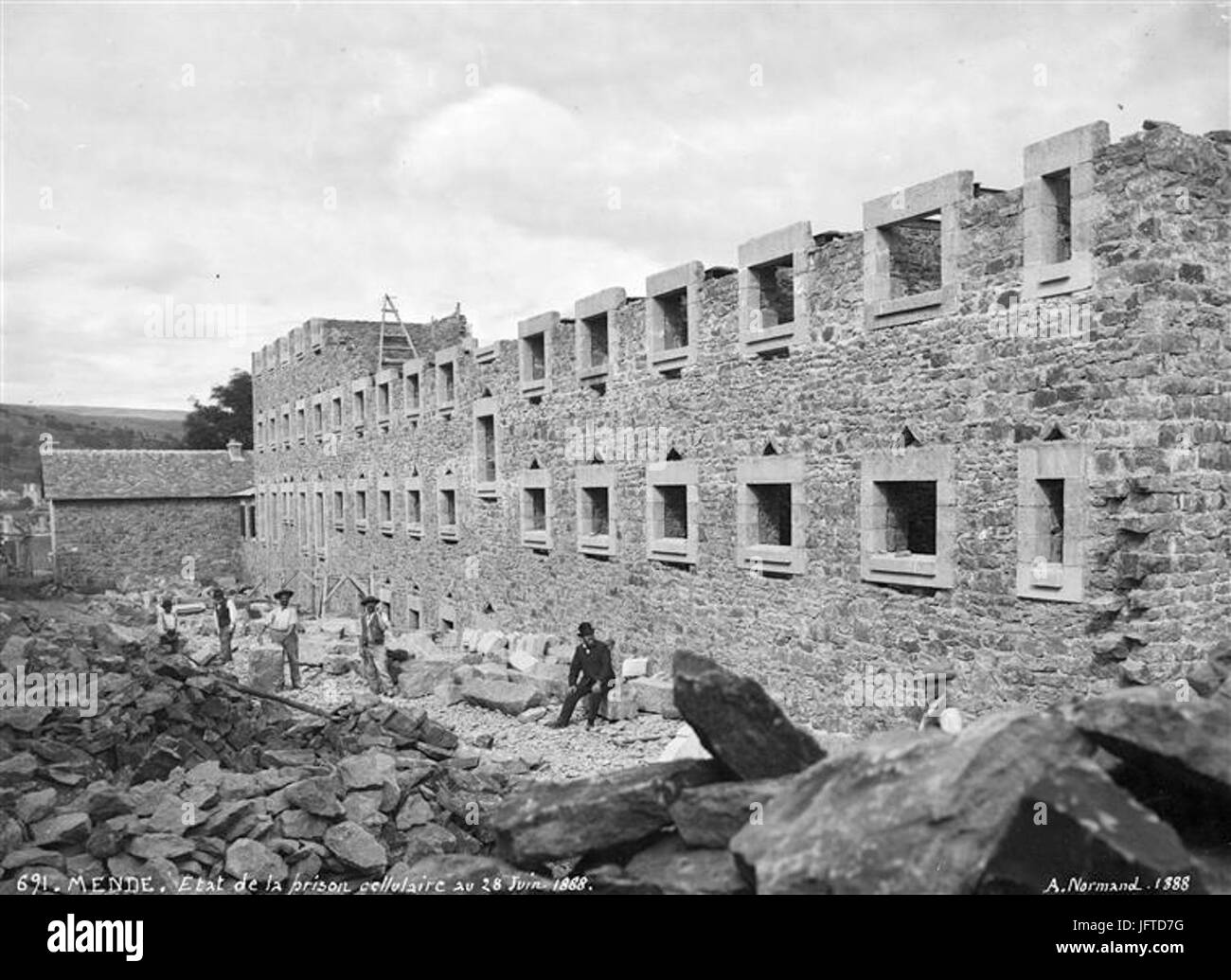 10-Etat de la maison cellulaire le 28 juin 1888 à Mende 28Alfred-Nicolas Normand 188829 Foto Stock