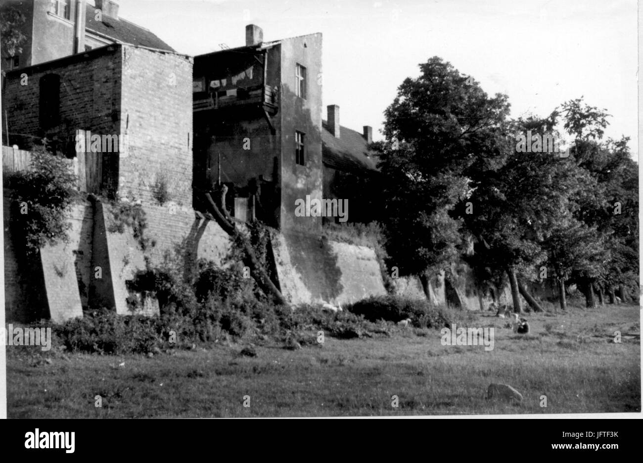 42 Cammin in Pommern - Mur miejscki na ulicy tyłach Zaułek Rybacki Foto Stock