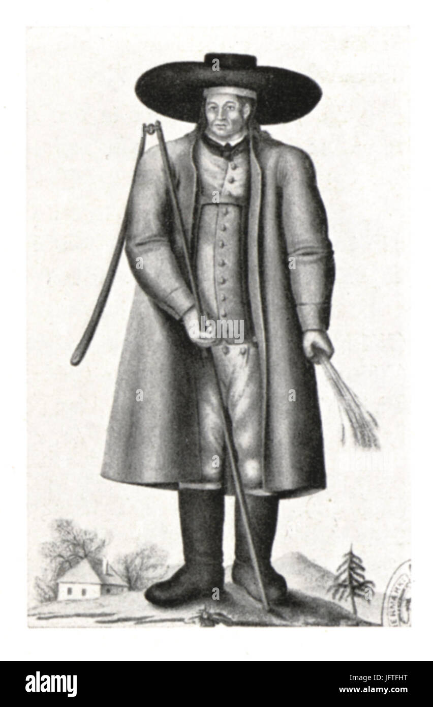 063 Bauer aus der Gebirgsgegend Röthelstein - um 1800 Foto Stock