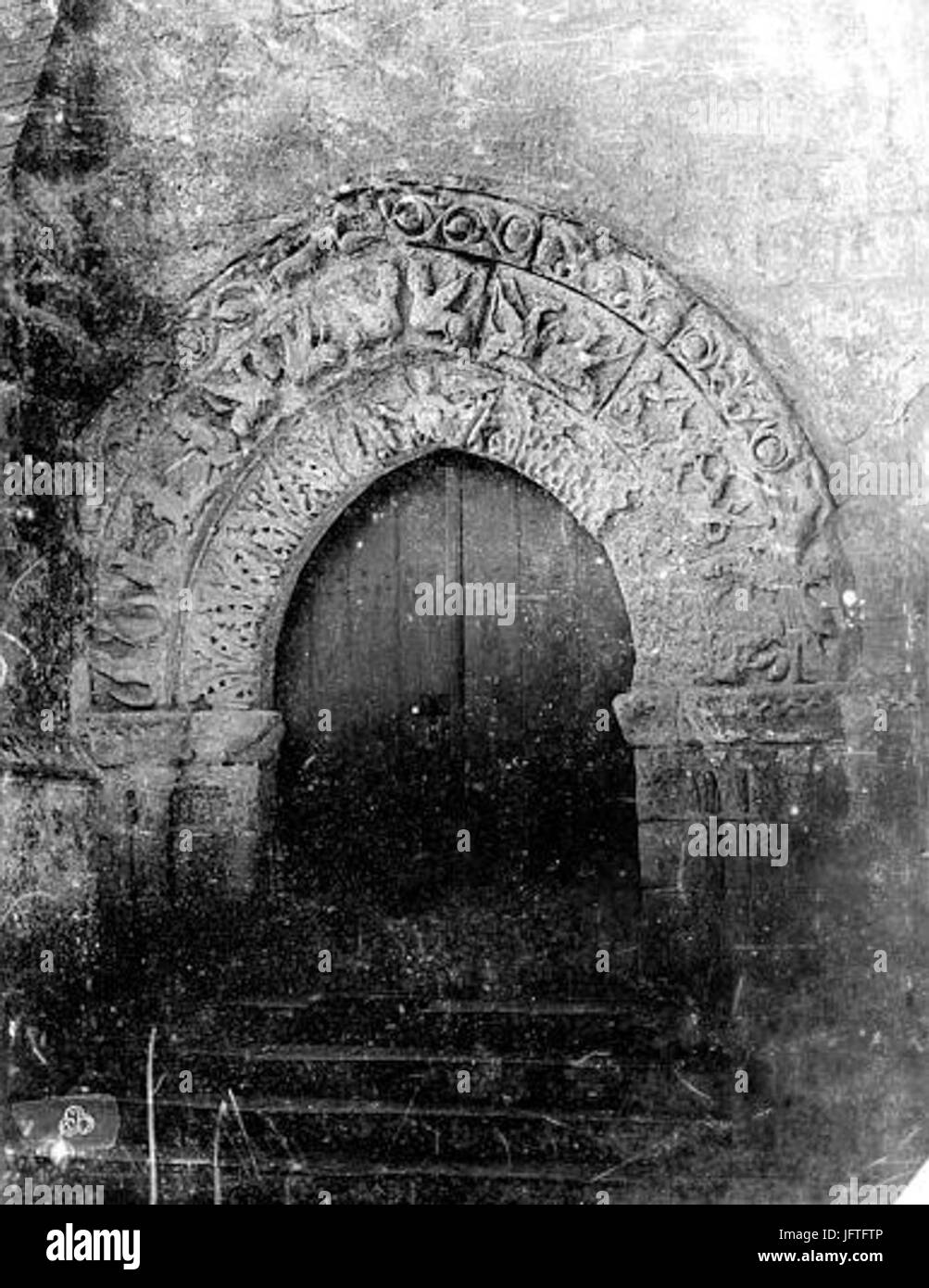 Église Saint-Gervais-Saint-Protais de Savonnières portal Foto Stock