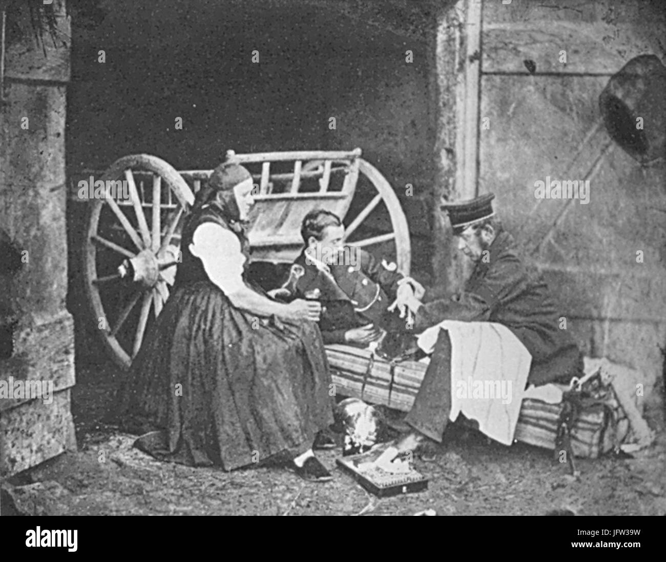 Ambulanz zu Fröschweiler Agosto 1870 - deutscher Feldscher Foto Stock