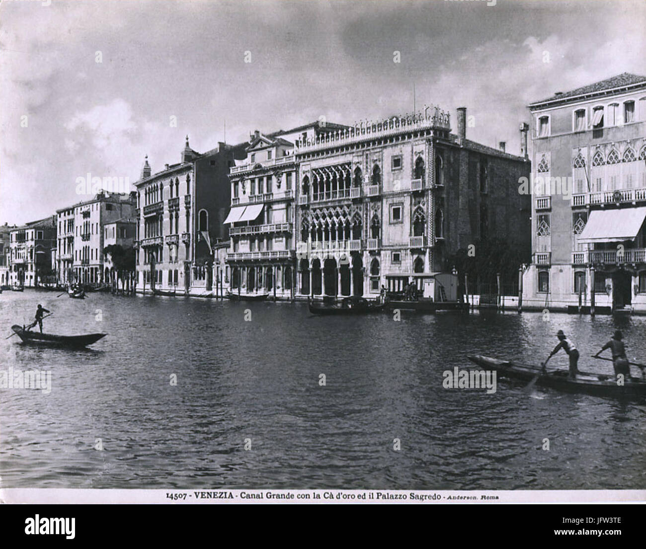 Anderson, Roma - n. 14507 - Venezia - Canal Grande con la Cà d'oro ed il Palazzo Sagredo Foto Stock