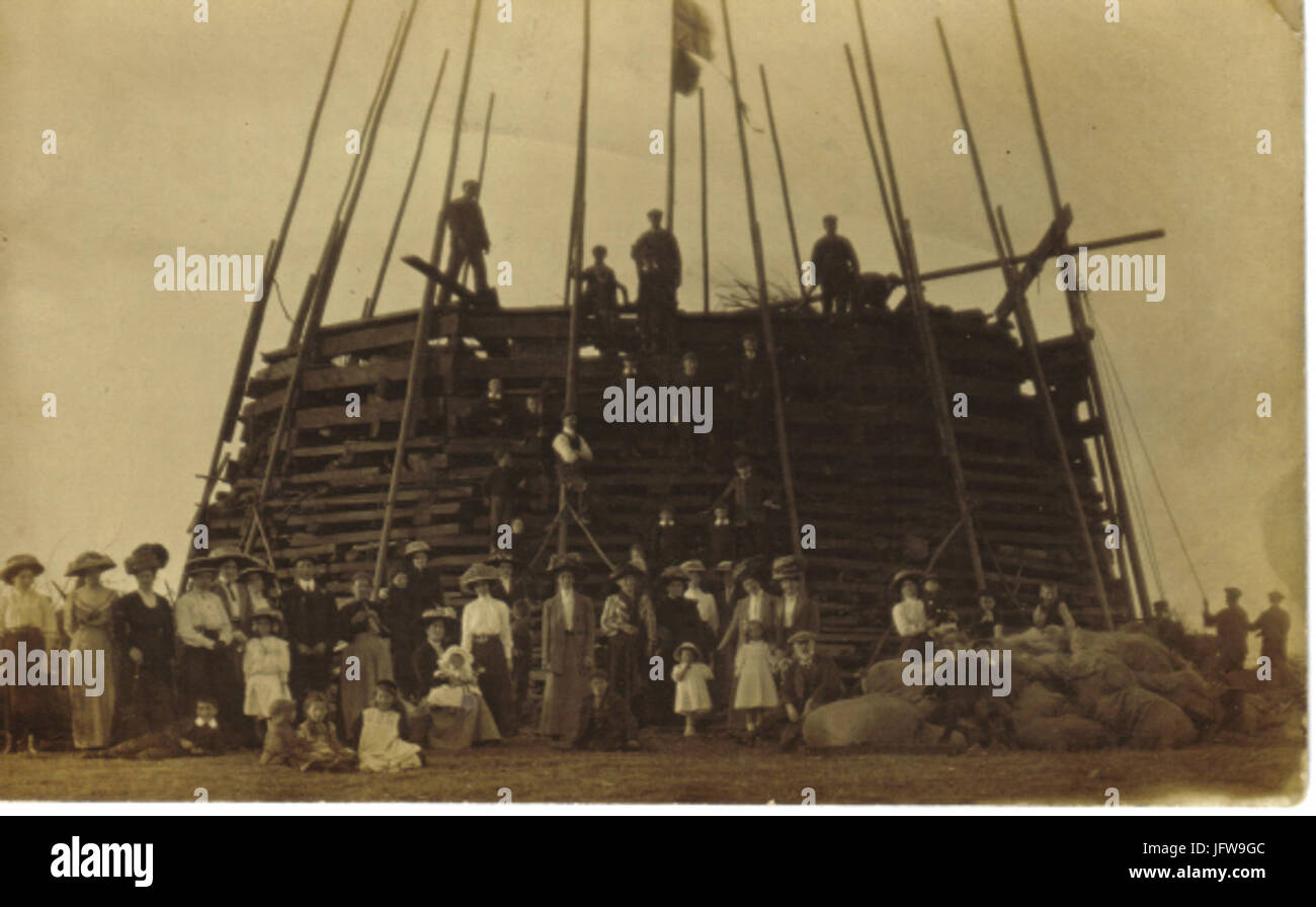 Il falò sulla cima di hoad per la Regina Victoria60s Diamond Giubileo 1897 Foto Stock