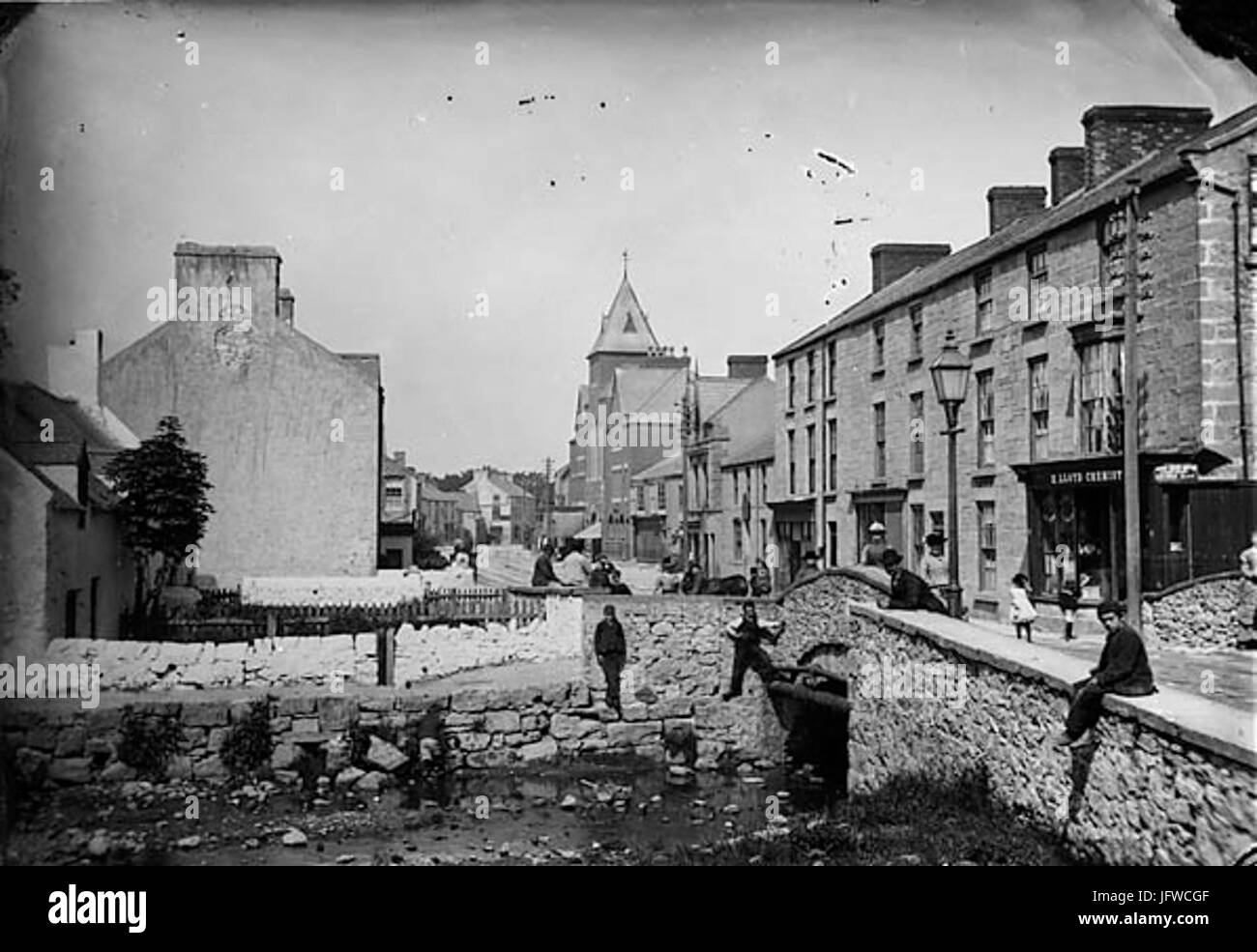 Bridge Street Abergele NLW3363782 Foto Stock