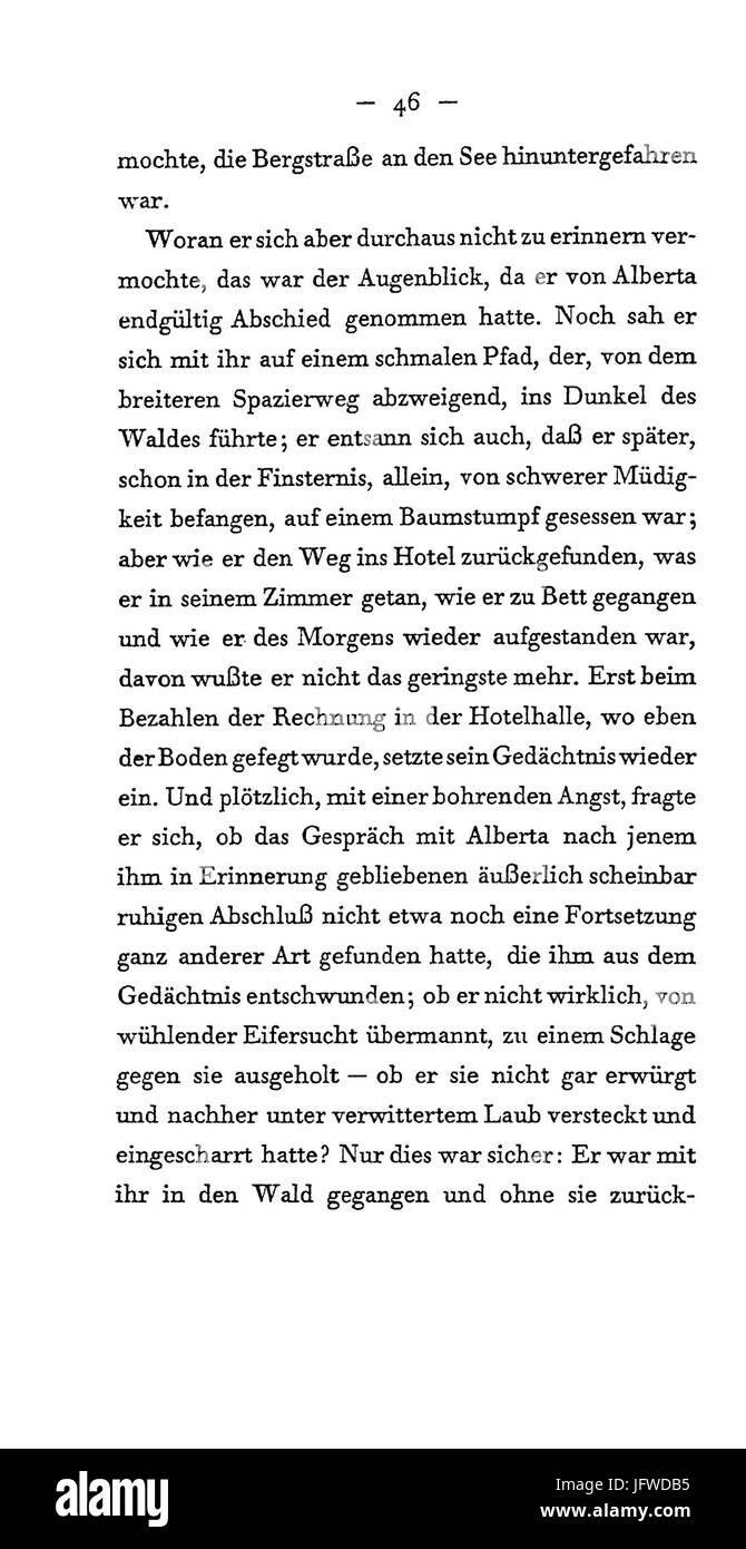 Arthur Schnitzler - Flucht in die Finsternis - 046 Foto Stock
