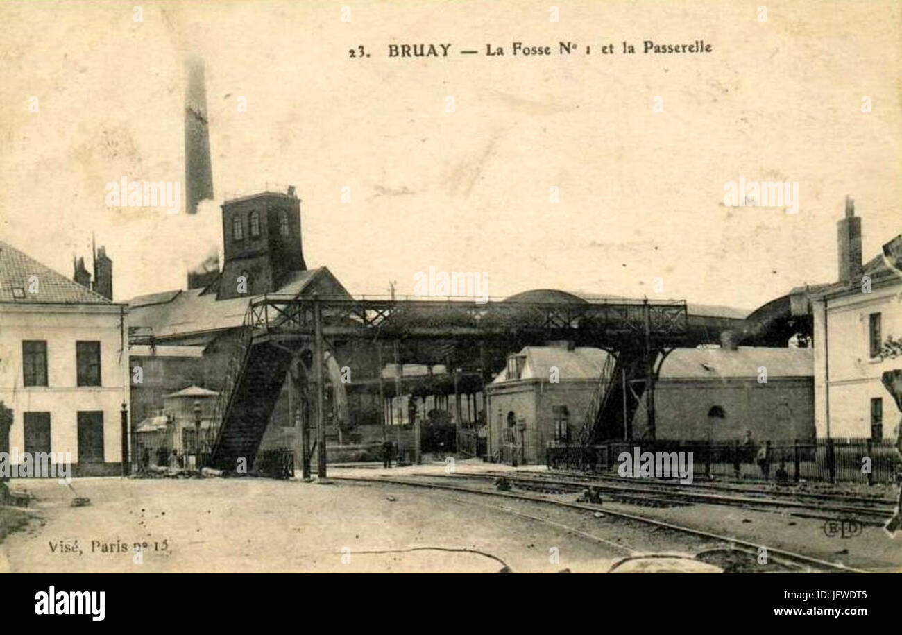 Bruay-la-Buissière - Fossato n° 1 - 1 bis des Mines de Bruay (C) Foto Stock