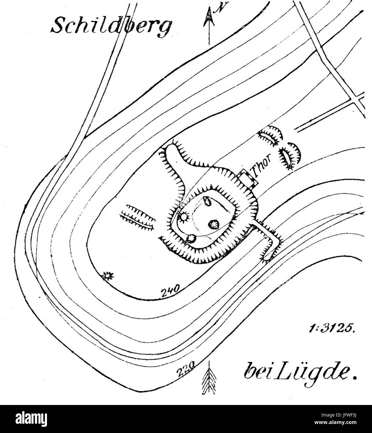 Burg-Schildberg-Lügde Foto Stock