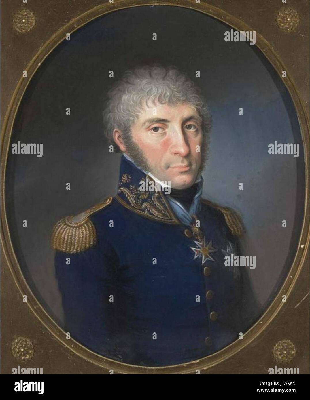Carl Gugel - Porträt Friedrich Graf von Spreti (1797-1869) - 1860 Foto Stock