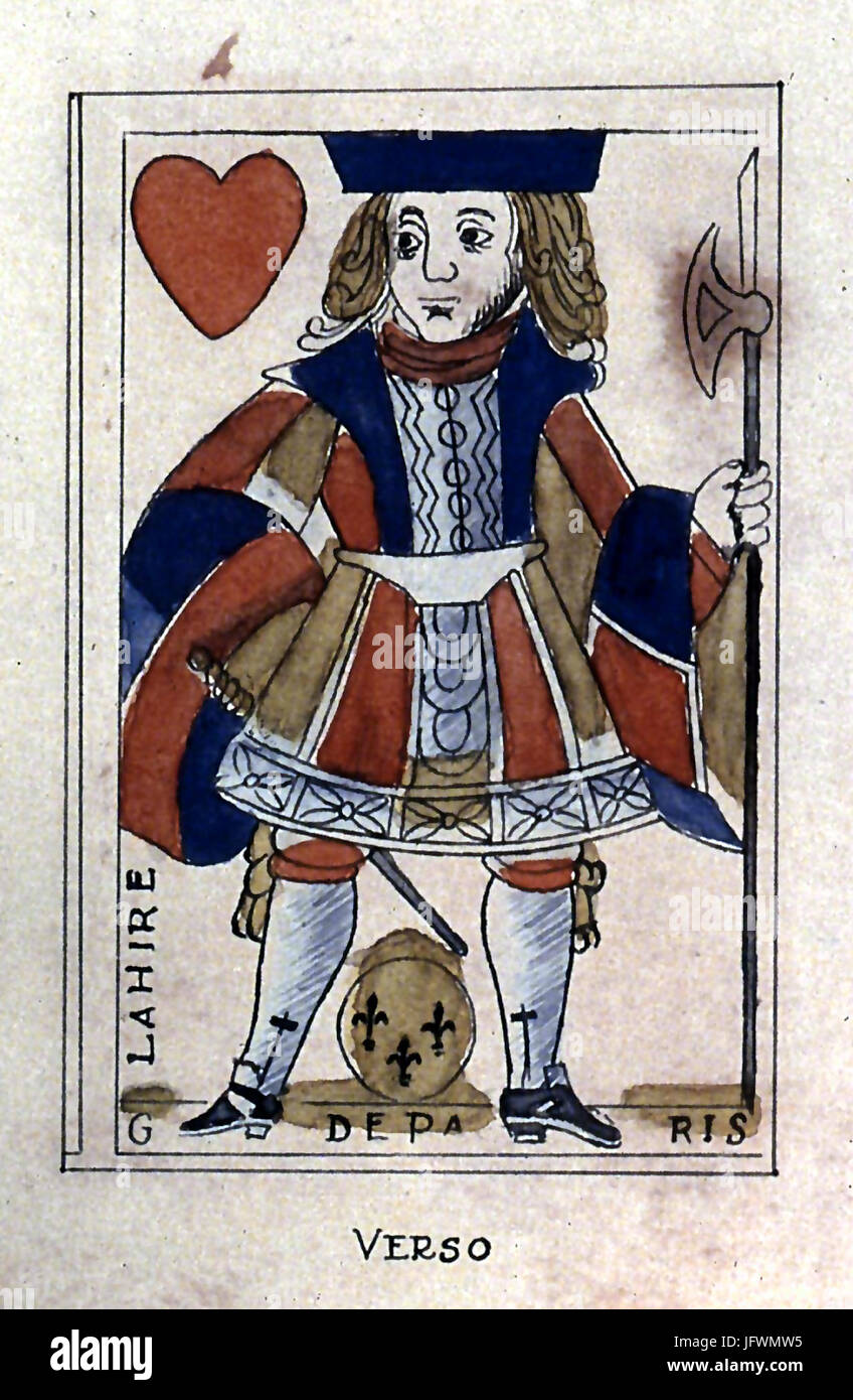 Carte à jouer ayant valeur de monnaie Foto Stock