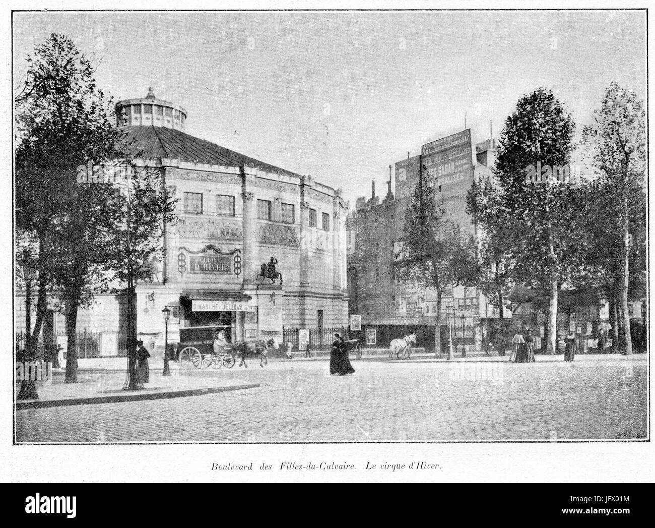 Clément Maurice Paris en plein air, BUC, 1897,152 Boulevard des Filles du Calvaire. Le Cirque d'Hiver Foto Stock